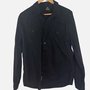 SouthPole Black Roll Tab Long Sleeve Button Down Shirt Size Mens XL